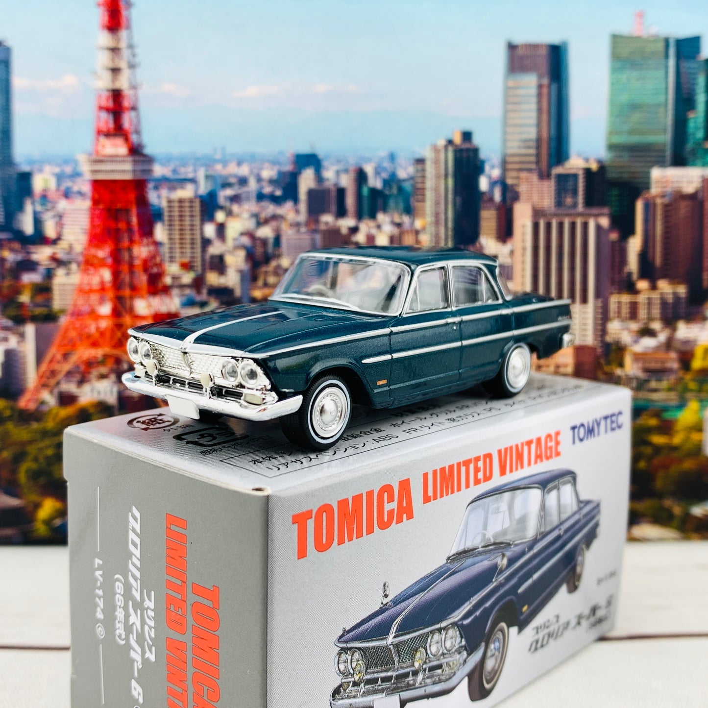 Tomytec Tomica Limited Vintage 1/64 Prince Gloria Super 6 (Navy) 1966 LV-174c
