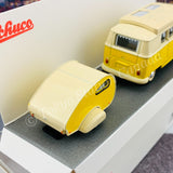 Schuco 1/64 Volkswagen T1 Camper with Caravan (mit Wohnanhanger) 452026700