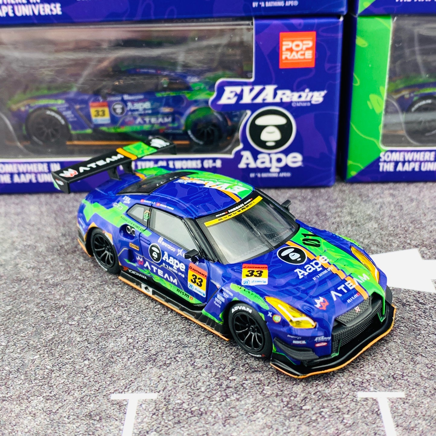 MINI GT x POPRACE 1/64 EVA RT Test Type-01 X Works GTR #33 Super GT GT300 2019 MGT00090-L