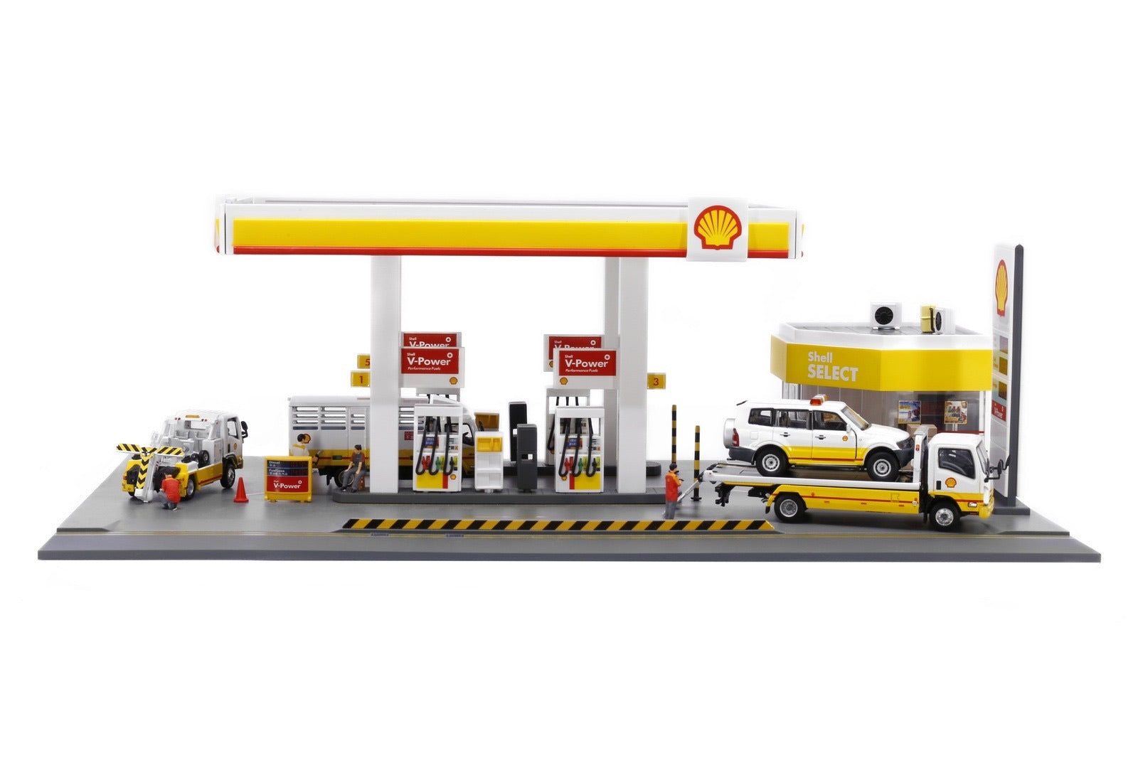 ミニカー Shell patrol station diorama playset Tiny 微影 Hong Kong Shell Petrol Station Diorama with LED Light
