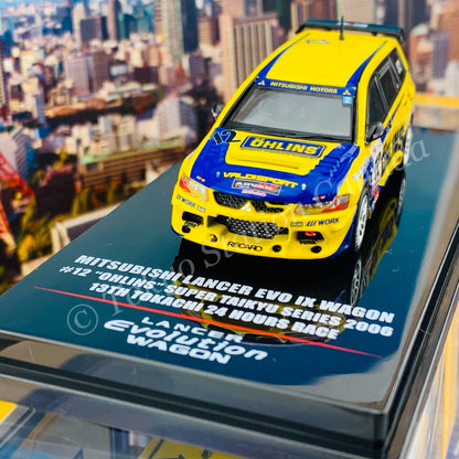 INNO64 1/64 MITSUBISHI LANCER EVOLUTION IX Wagon #12 "OHLINS"  Super Taikyu Series 2006 13th TOKACHI 24hours Race IN64-EVO9W-OHL