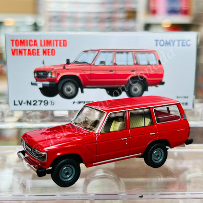 TOMYTEC Tomica Limited Vintage Neo1/64 TOYOTA LAND CRUISER 60 STANDARD UPGRADE VAN (RED) LV-N279b