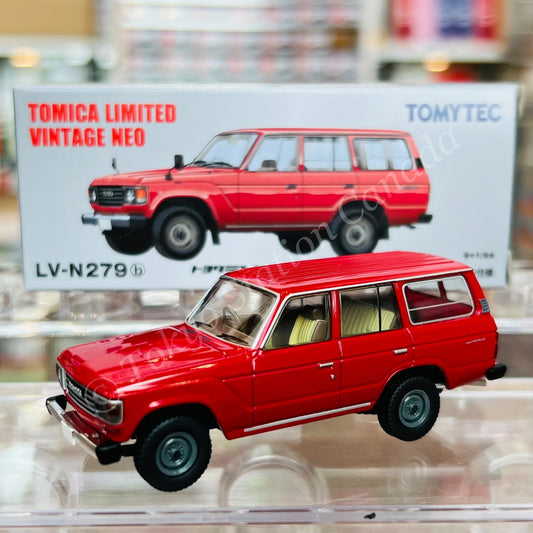 TOMYTEC Tomica Limited Vintage Neo1/64 TOYOTA LAND CRUISER 60 STANDARD UPGRADE VAN (RED) LV-N279b