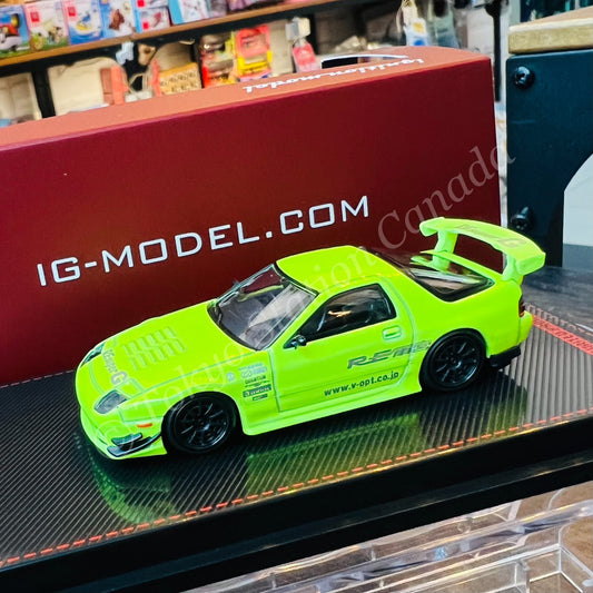 Ignition Model 1/64 Mazda RX-7 (FC3S) RE Amemiya Yellow Green IG2497