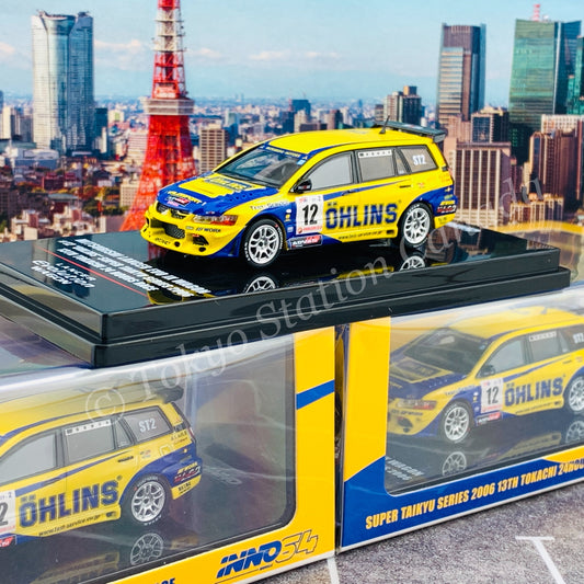 INNO64 1/64 MITSUBISHI LANCER EVOLUTION IX Wagon #12 "OHLINS"  Super Taikyu Series 2006 13th TOKACHI 24hours Race IN64-EVO9W-OHL