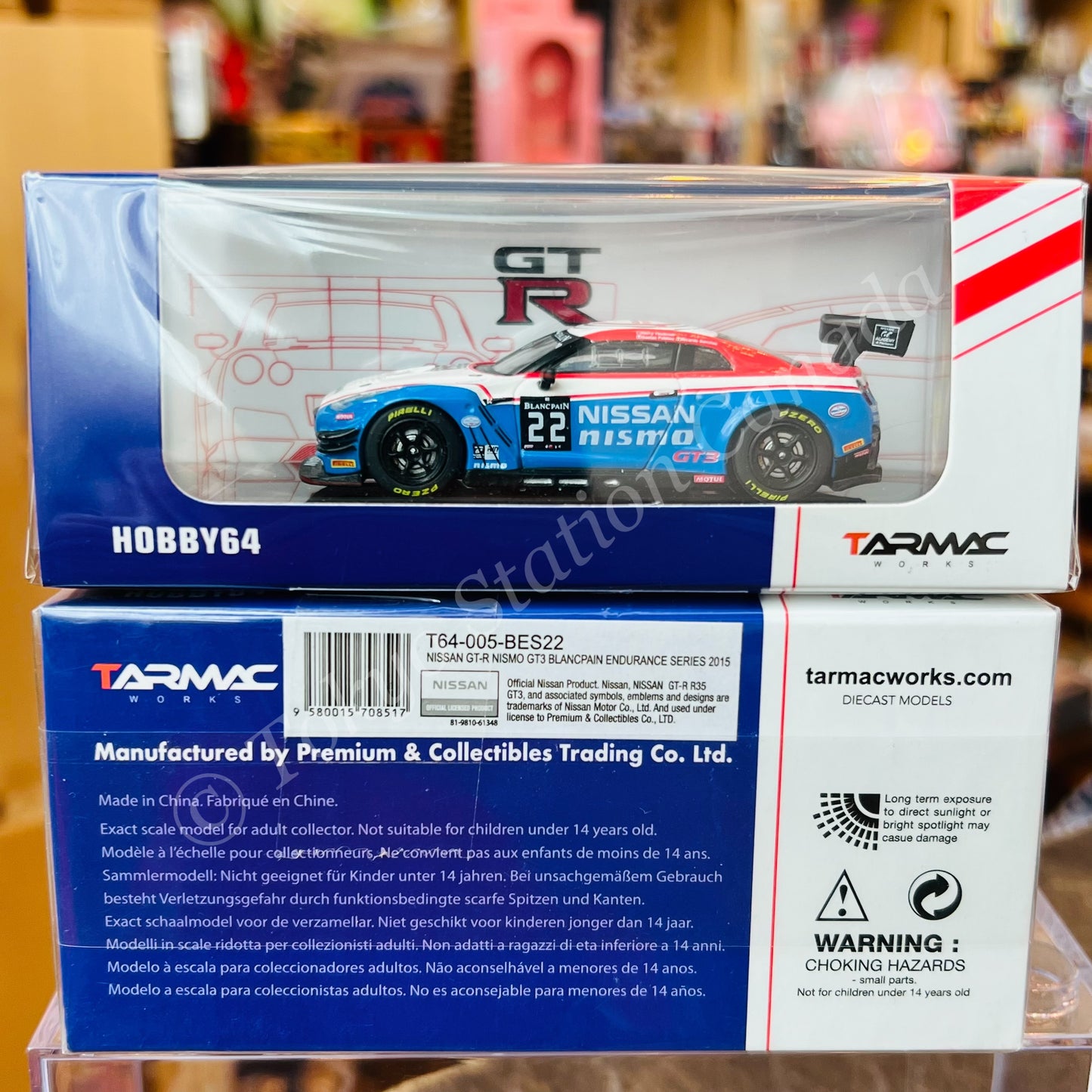 Tarmac Works 1/64 Nissan GTR NISMO GT3 Blancpain Endurance Series 2015 #22 T64-005-BES22