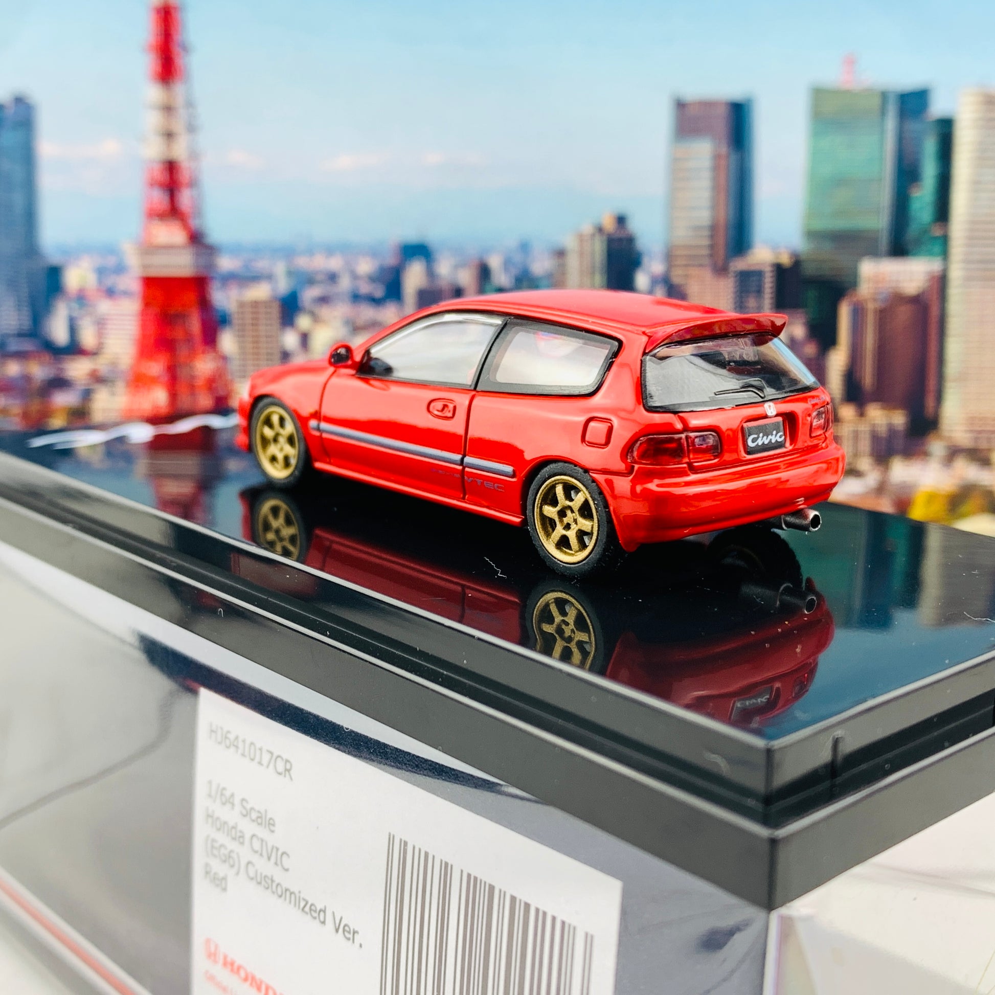 HOBBY JAPAN 1/64 Honda Civic EG6 Customized Version RED HJ641017CR