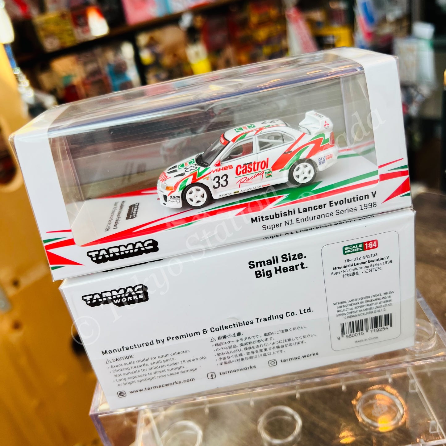 TARMAC WORKS 1/64 HOBBY64 Mitsubishi Lancer Evolution V Super N1 Endurance Series 1998 村松康生 / 三好正己 T64-012-98ST33