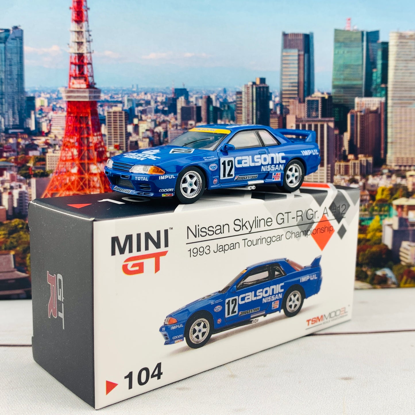 MINI GT 1/64 Nissan Skyline GT-R R32 Gr. A #12  Calsonic 1993 Japan Touringcar Championship RHD MGT00104-R