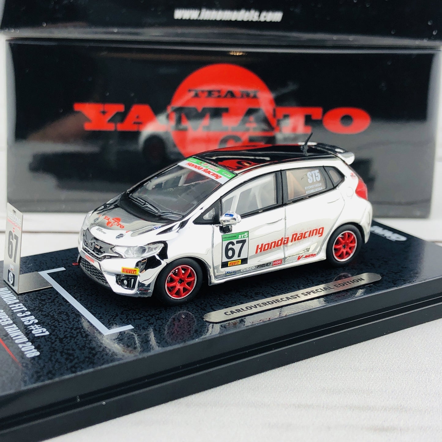 INNO64 HONDA FIT 3 RS #67 Team Yamato - Super Taikyu 2018 CARLOVERDIECAST Special Edition IN64-GK5-YA67