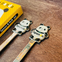 its panda Stainless Steel Spoon & Fork Set Made in Japan