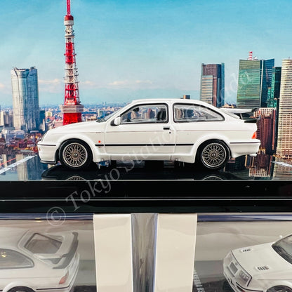INNO64 1/64 FORD SIERRA RS500 COSWORTH 1986 Diamont White W/Extra Wheels IN64-RS500-DIWH