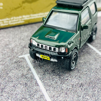 BM CREATIONS JUNIOR 1/64 Suzuki Jimny JB23 DARK GREEN RHD (With Offroad Package) 64B0068