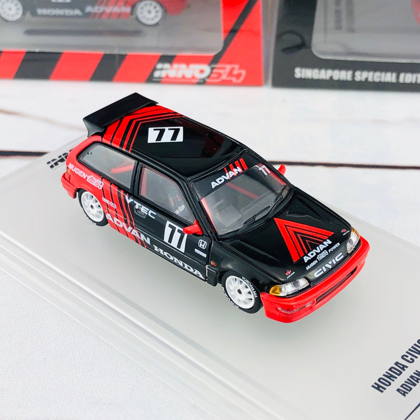 INNO HONDA CIVIC EF9 #77 Advan - Kanjo Racer (Singapore Special Edition) IN64-EF9-ADSGS