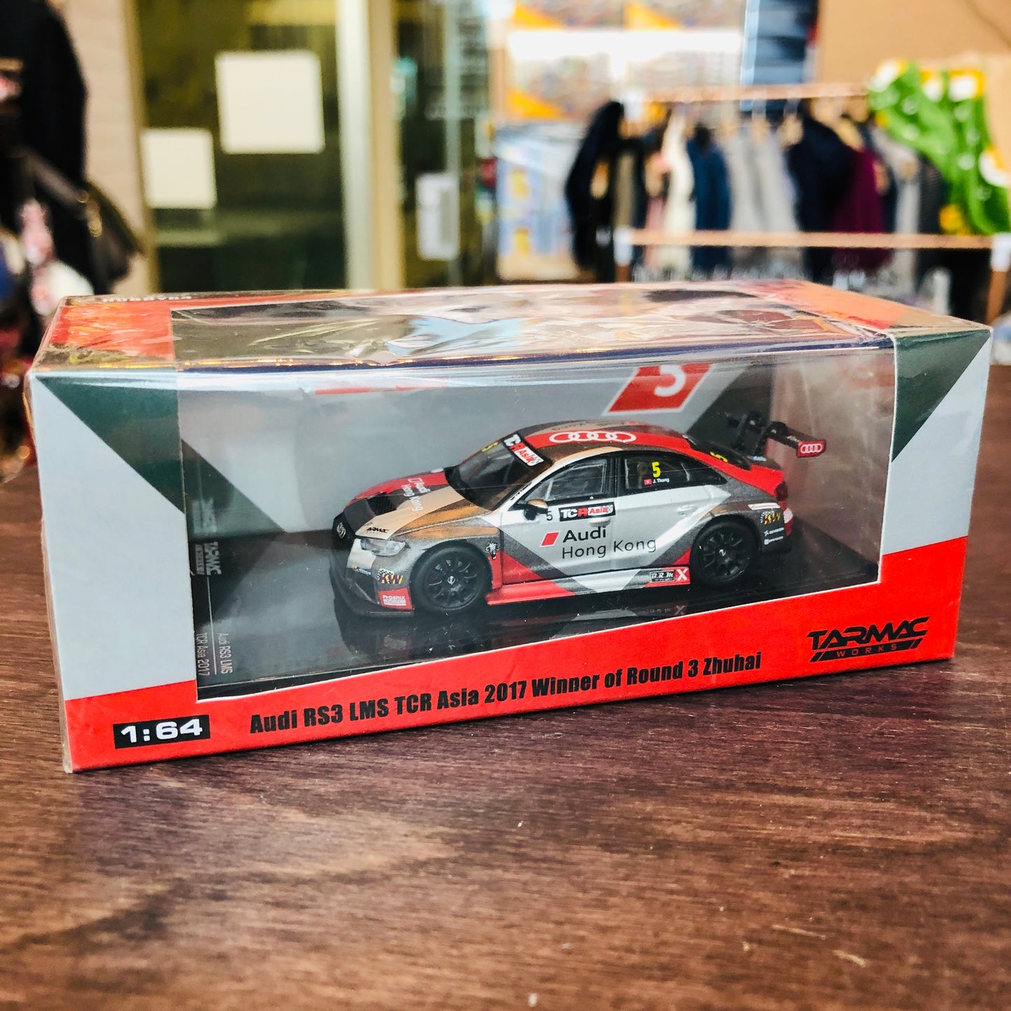 Tarmac Works 1/64 Audi RS3 LMS - TCR Asia 2017 - Audi HK/ Phoenix Racing Asia - Jasper Thong