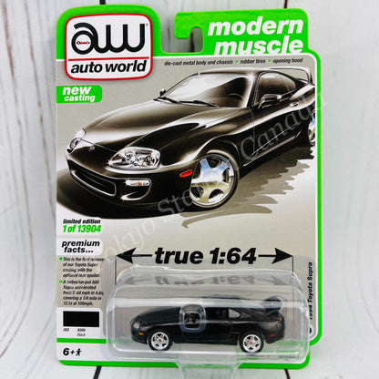 AUTO WORLD 1/64 1994 Toyota Supra Black 849398049198