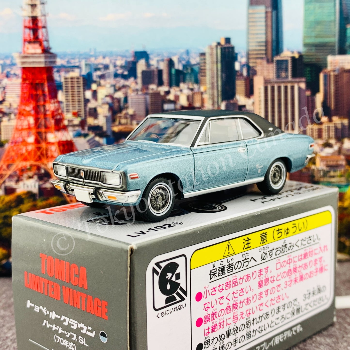 Tomytec Limited Vintage 1/64 Toyopet Crown Hardtop SL 70 Year (Blue / Black) LV-192a