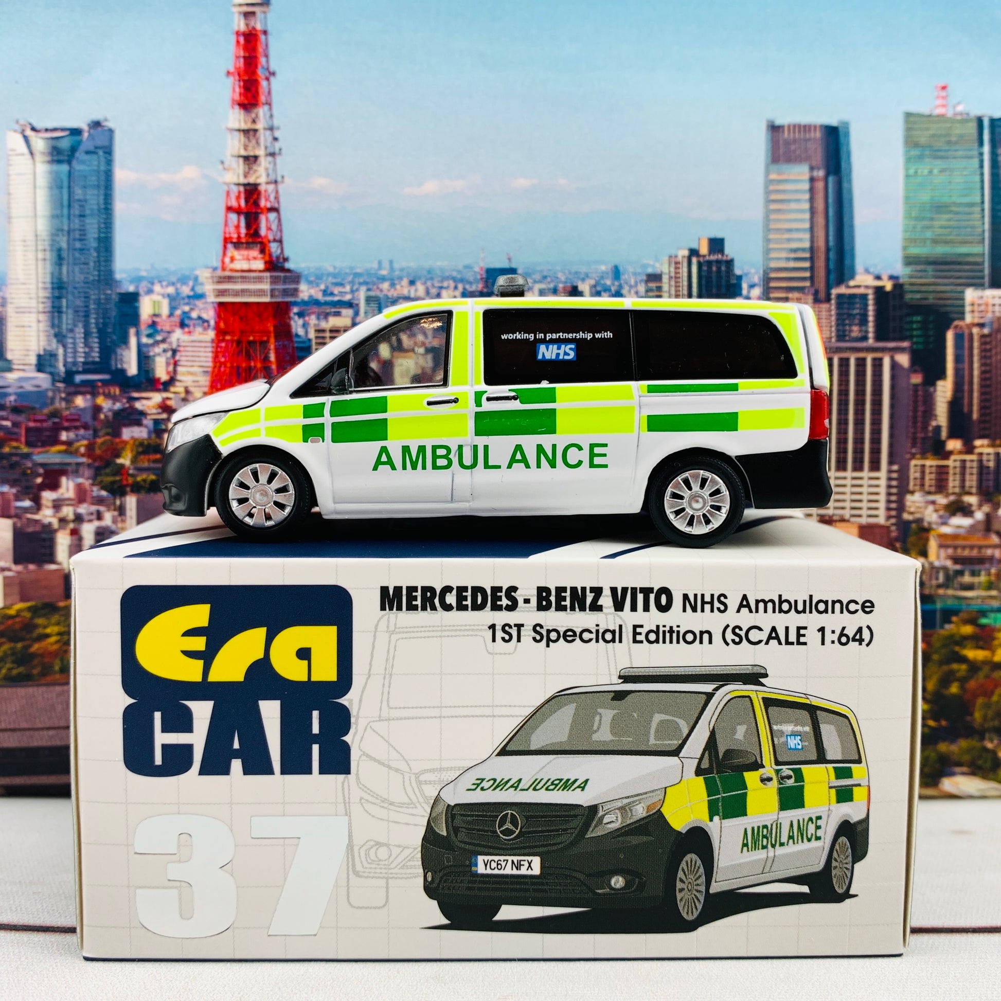ERA CAR 37 1/64 Mercedes-Benz Vito - NHS Ambulance . 1ST Special Edition MB20VITRF37