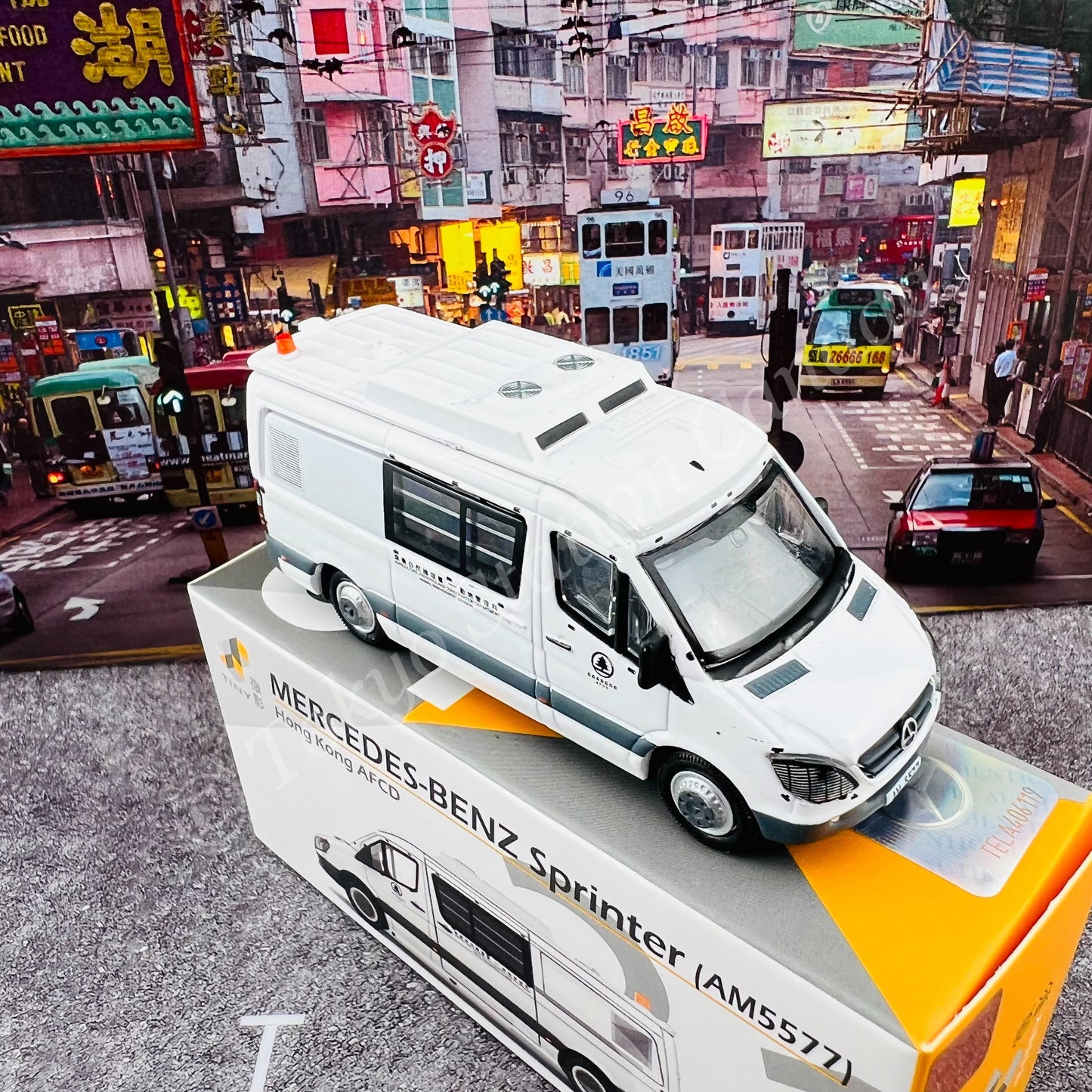 TINY 微影 31 MERCEDES-BENZ Sprinter (AM5577) Hong Kong AFCD 香港漁護署 (白) ATC64791