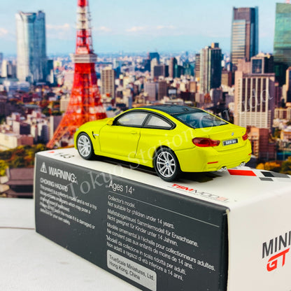 MINI GT 1/64 BMW M4 (F82)  Austin Yellow Metallic LHD MGT00143-L