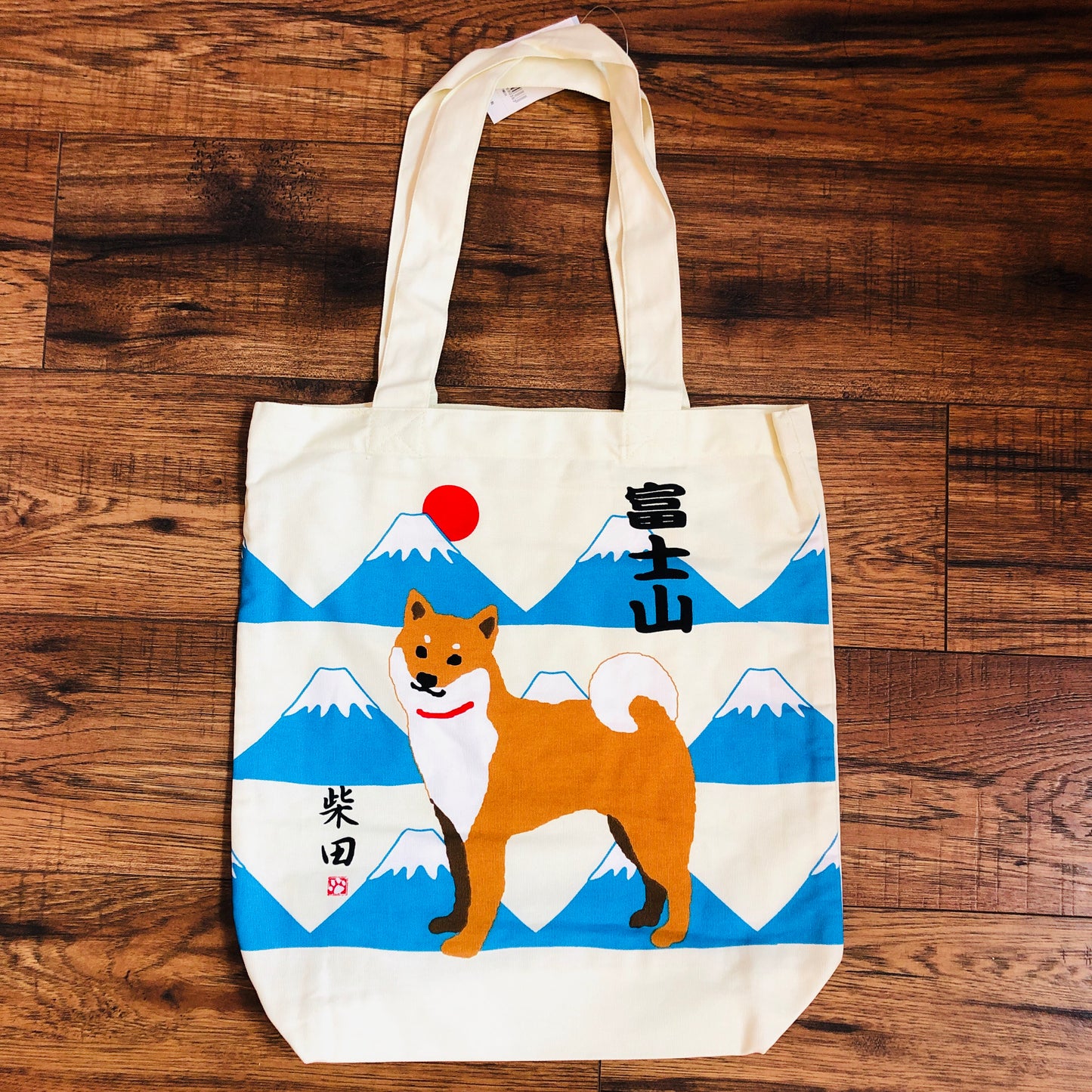 Shiba Inu Tote Bag 39cm x 38cm Mountain Fuji IS-295-136