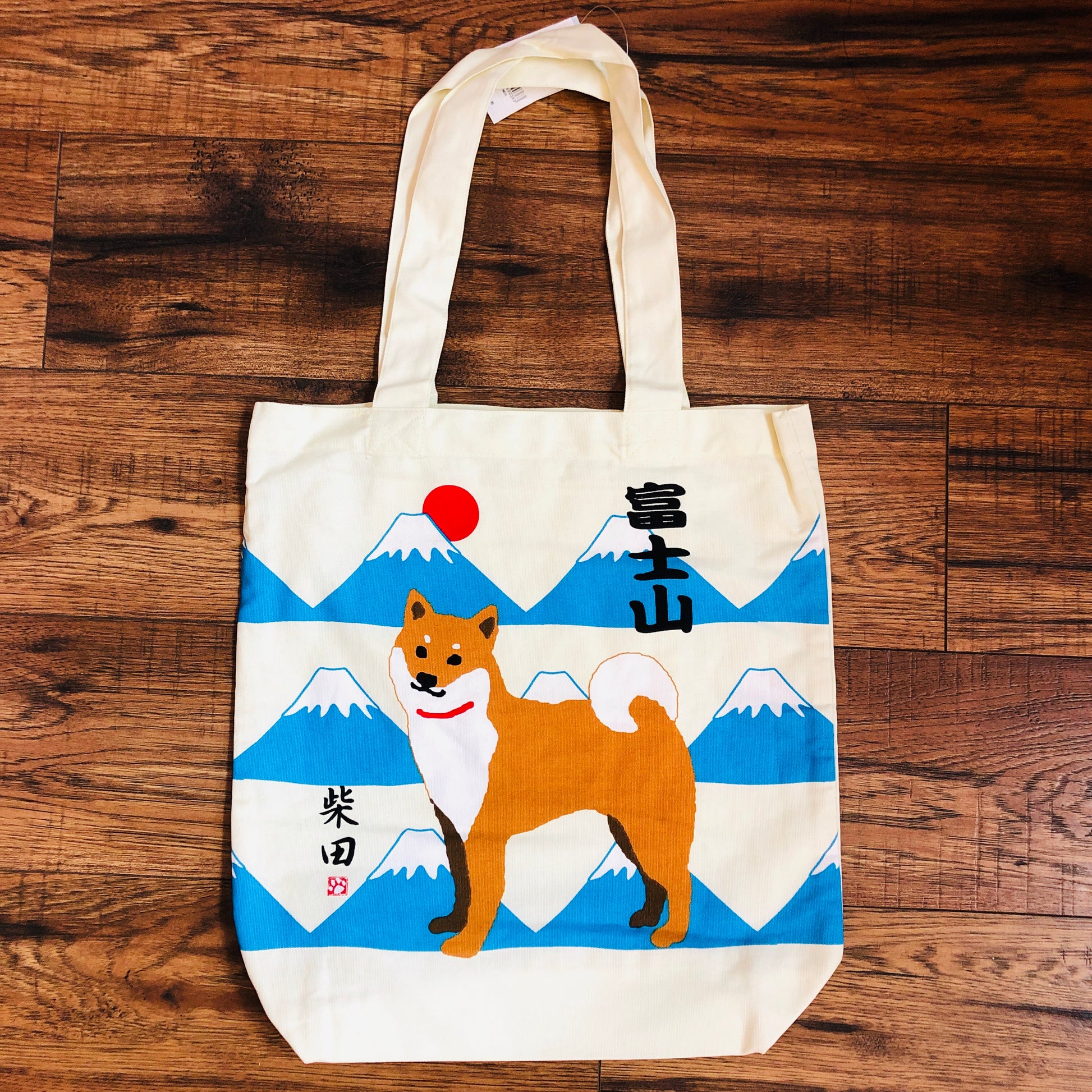 Shiba Inu Tote Bag 39cm x 38cm Mountain Fuji IS-295-136