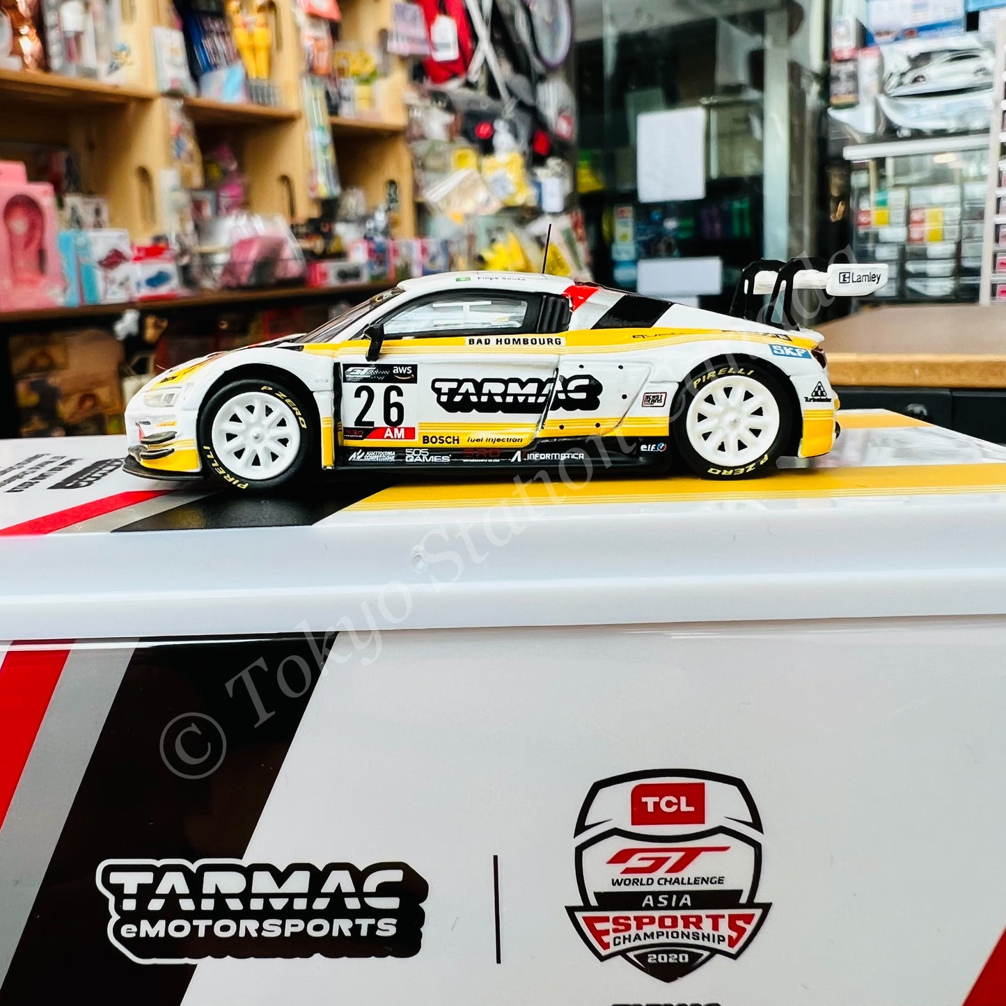 TARMAC WORKS 1/64 HOBBY64 Audi R8 LMS 2019 GT World Challenge Asia Esports Championship 2020 Tarmac eMotorsports Filipe Souza T64-043-SOUZA