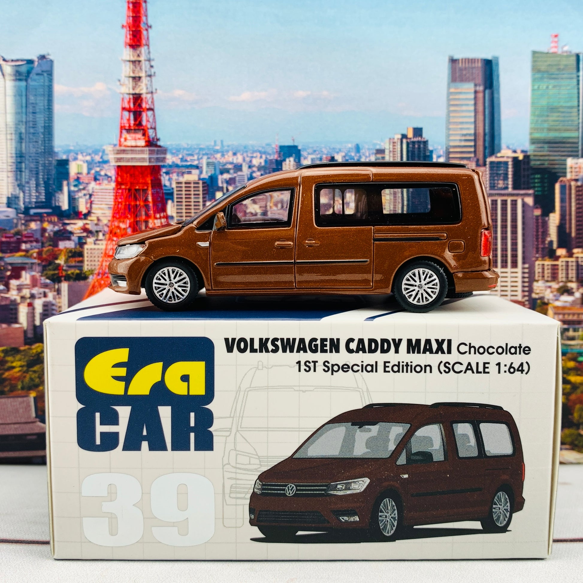 ERA CAR 39 1/64 Volkswagen Caddy Maxi 1ST Special Edition Chocolate VW20CAMRF39