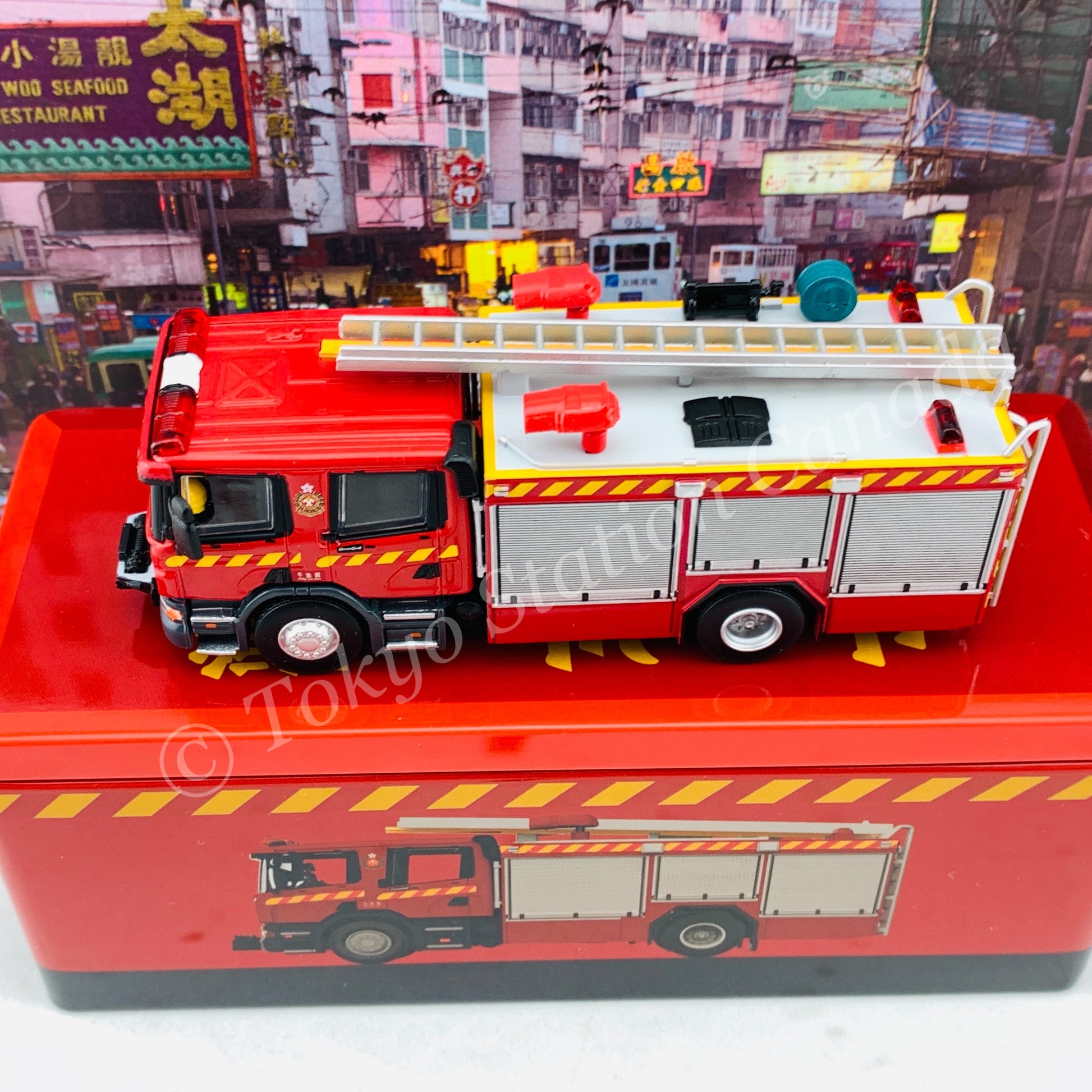 TINY 微影 SCANIA Major Pump (F410) Hong Kong FSD NGAU CHI WAN Limited Edition 牛池灣 消防處泵車(神之車) [展會限定] ATC65111