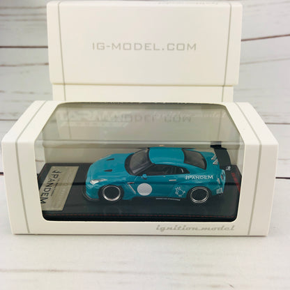 Ignition Model 1/64 Pandem R35 GTR Turquoise Blue 1401