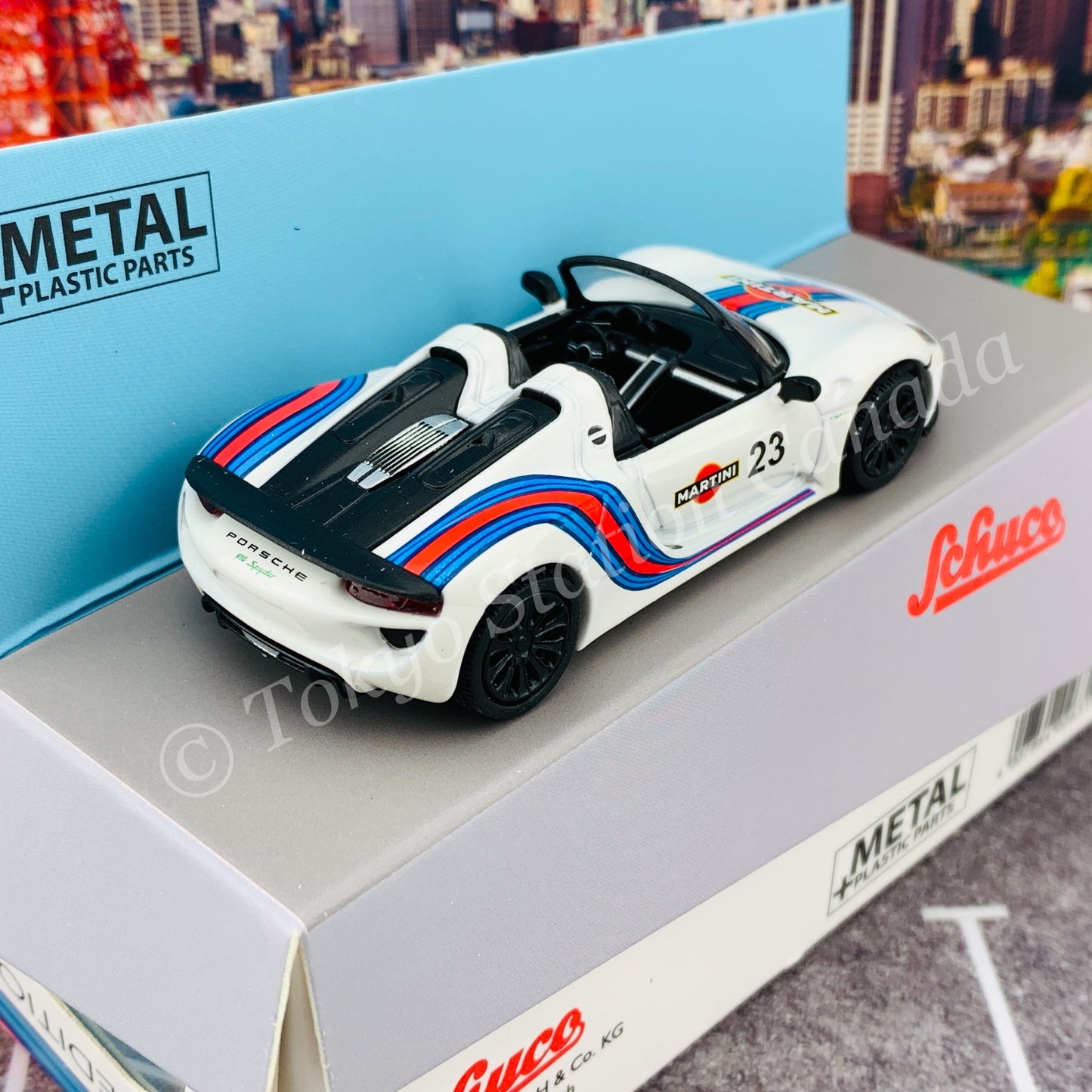 Schuco 1/64 Porsche 918 Spyder Martini White Hong Kong Limited Edition  452021100