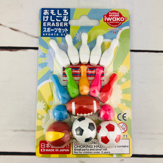 Iwako Japanese Eraser Set - Sport Set ER-BRI028 Made in Japan