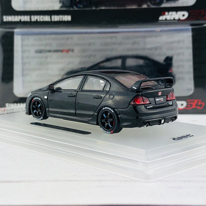 INNO64 1/64 HONDA CIVIC FD2 Mugen RR (Singapore Special Edition) IN64-FD2R-BLSG  **Limited Qty**