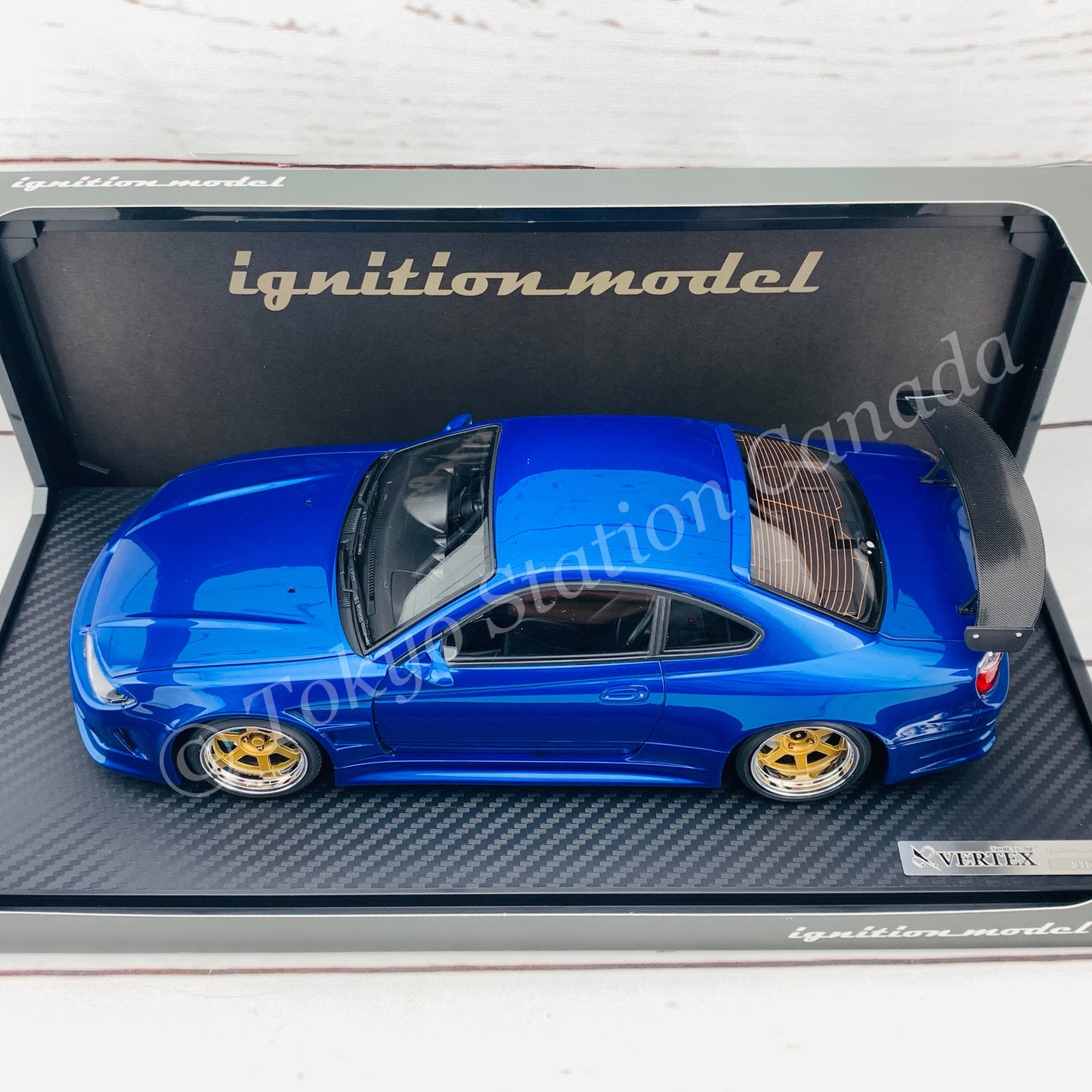 Ignition Model 1/18 VERTEX S15 Silvia Blue Metallic IG2001