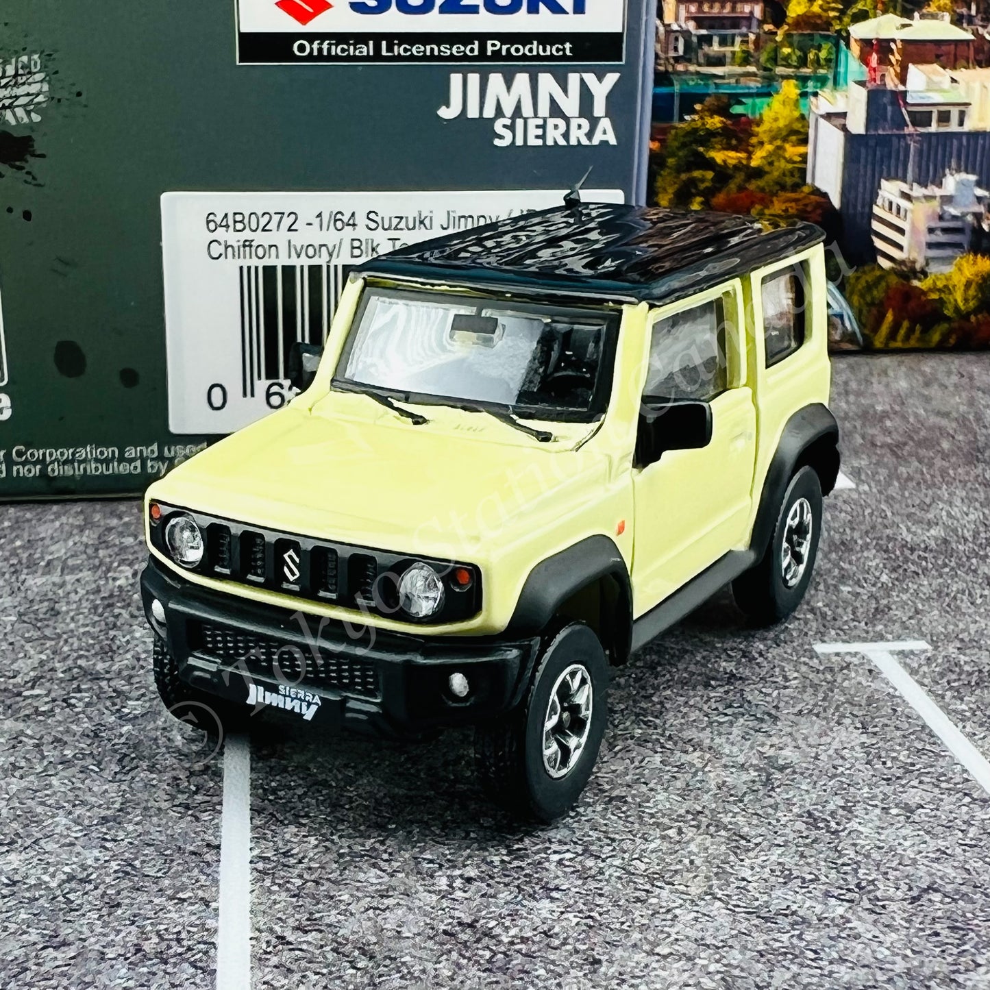 BM CREATIONS 1/64 Suzuki Jimny (JB74) Chiffon Ivory w/ Black Top with New Parts LHD 64B0272