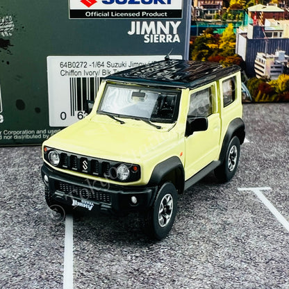 BM CREATIONS 1/64 Suzuki Jimny (JB74) Chiffon Ivory w/ Black Top with New Parts LHD 64B0272