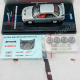 INNO64 1/64 MITSUBISHI LANCER EVOLUTION III GSR Metallic Grey With Extra Decals and Extra Wheels IN64-EVO3-MG