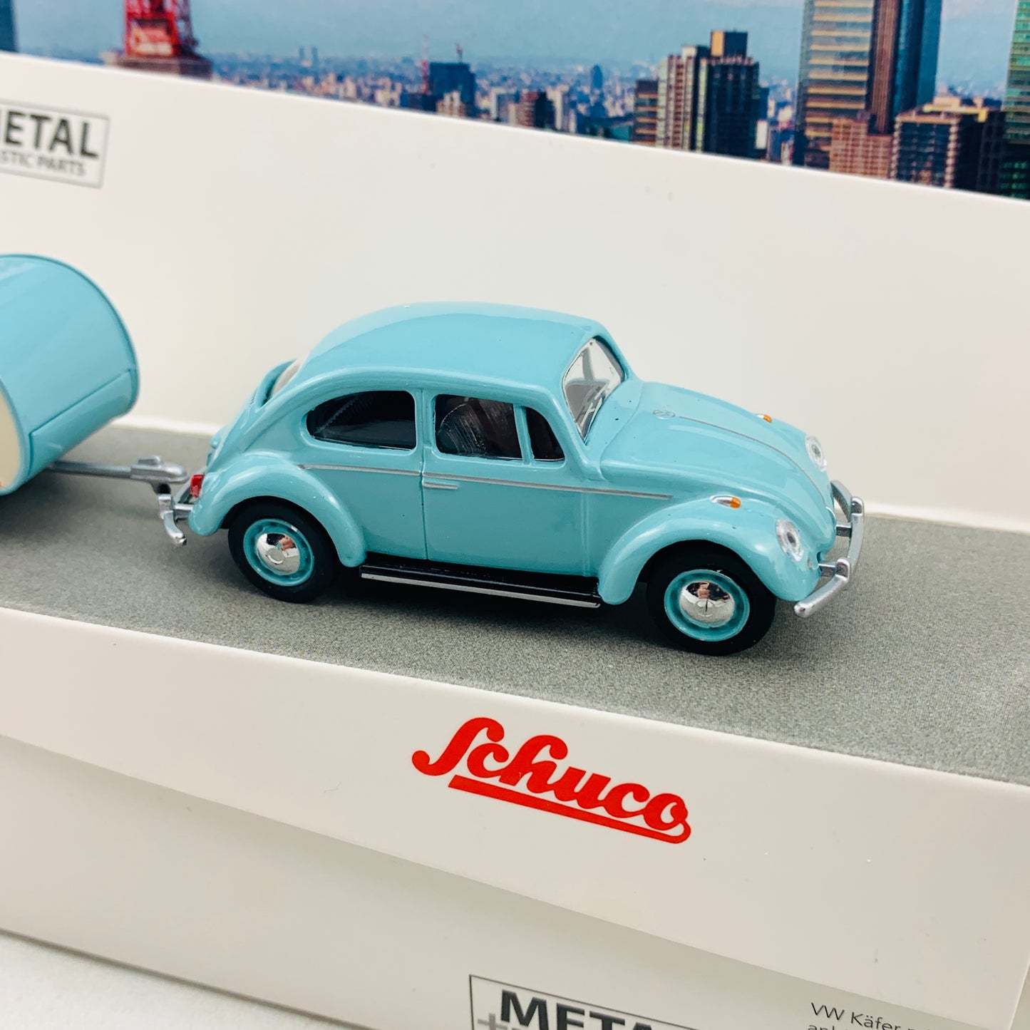 Schuco1/64 VW Beetle with Caravan (Kafer mit Wohnanhanger) 452022500