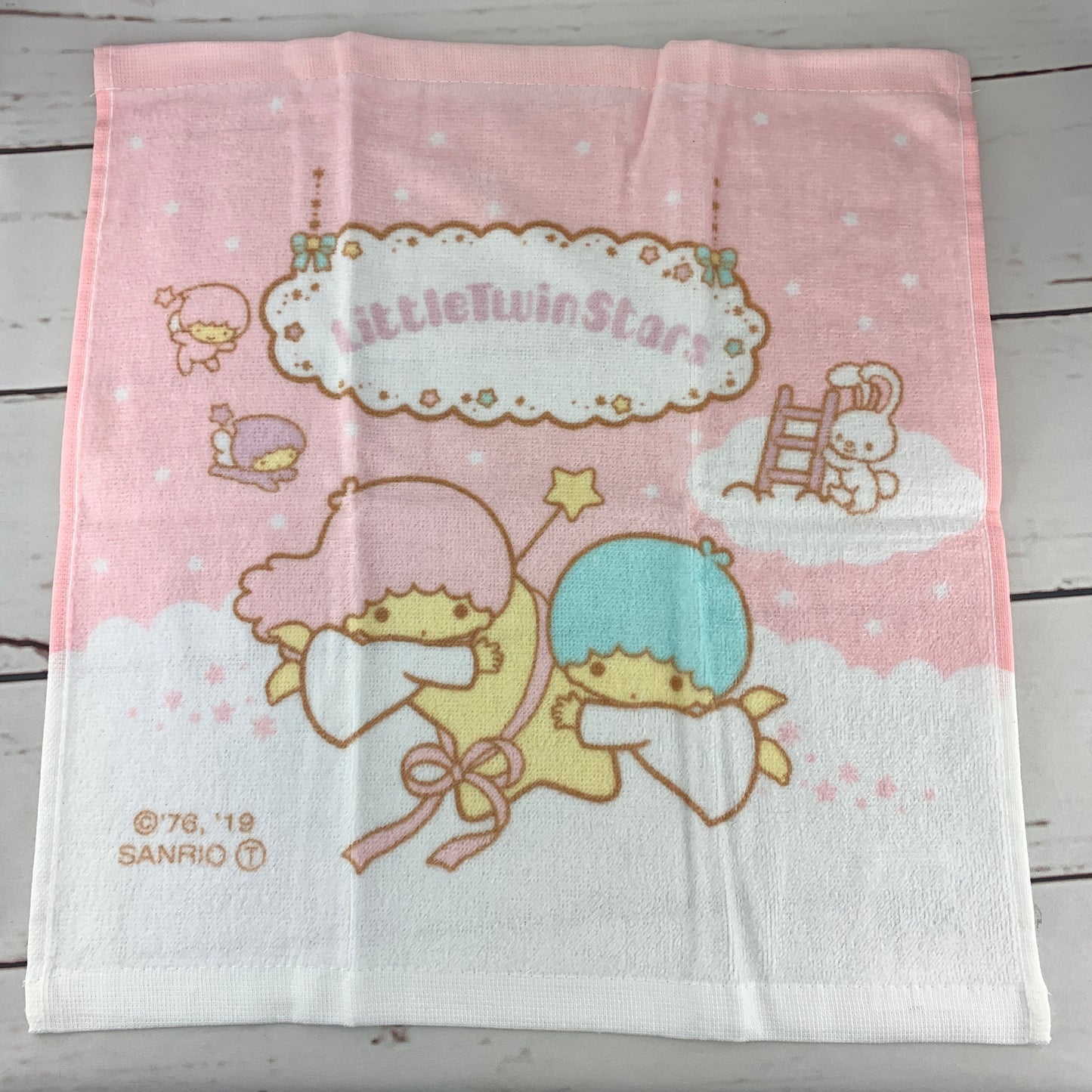 Little Twin Stars 100% Cotton Towel 35cm x 34cm by Sanrio Original B5271 Pink