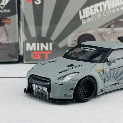 MINI GT 1/64 LIBERTYWALK LB★WORKS Nissan GTR (R35) Matte Grey - RHD MGT000003-R