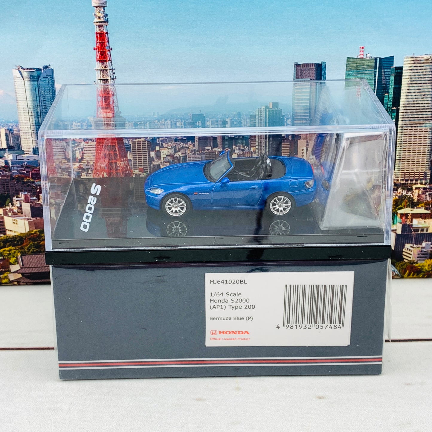 HOBBY JAPAN 1/64 Honda S2000 AP1 Type 200 Bermuda Blue Pearl HJ641020BL