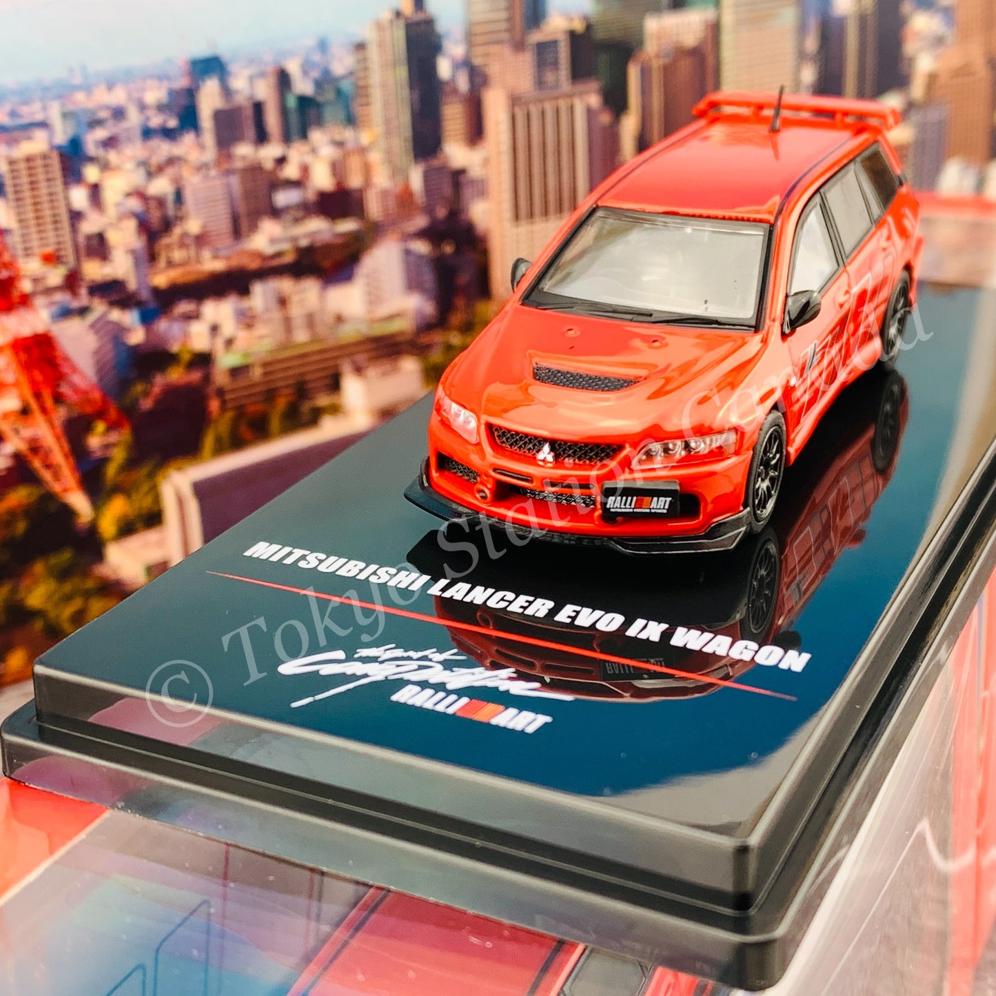INNO64 1/64 MITSUBISHI LANCER EVOLUTION IX WAGON 2005 RALLIART Red IN64-EVO9W-RARE