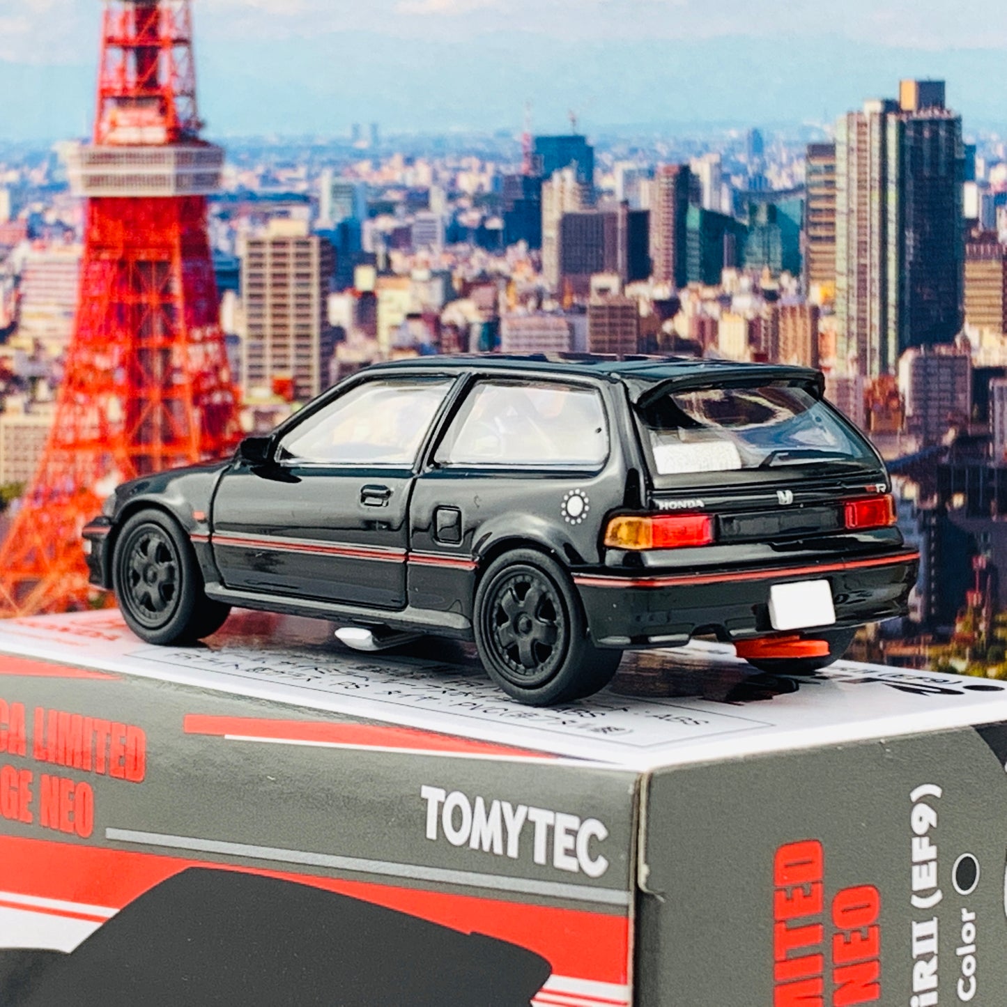 Tomytec Tomica Limited Vintage Neo 1/64 Honda Civic SiR II (EF9) Group A Plain Color Hong Kong Exclusive Black