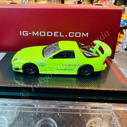 Ignition Model 1/64 Mazda RX-7 (FC3S) RE Amemiya Yellow Green IG2497