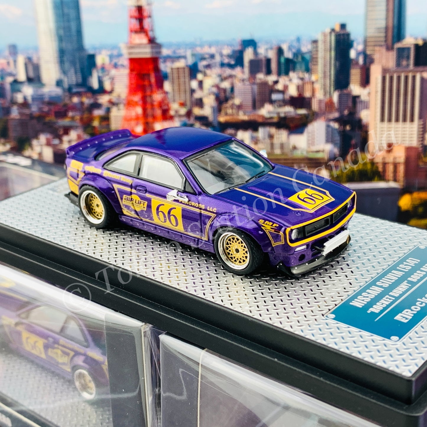 INNO64 1/64 NISSAN SILVIA S14 ROCKET BUNNY BOSS AERO Metallic Purple IN64-S14B-MP