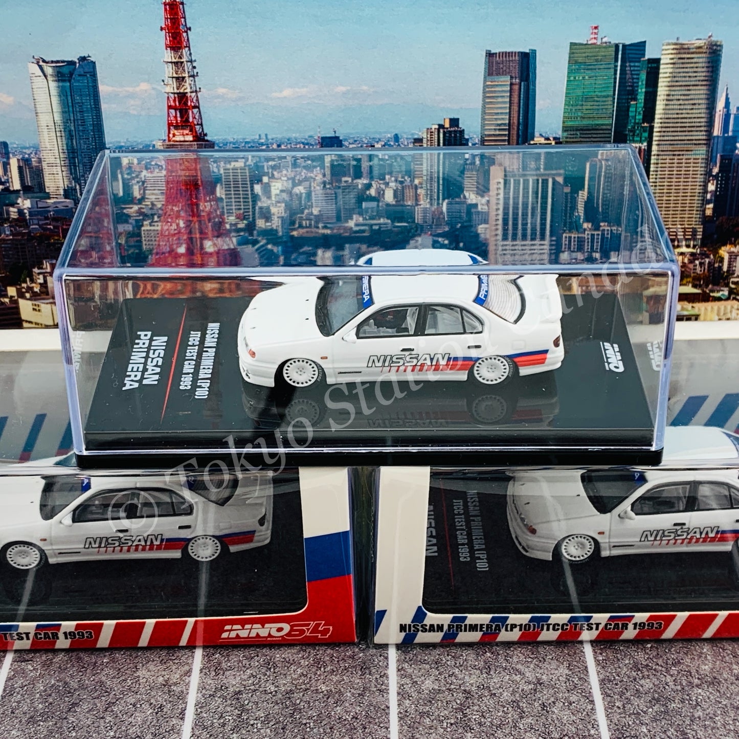 INNO64 1/64 NISSAN PRIMERA (P10) JTCC Test Car 1993 IN64-P10-TC