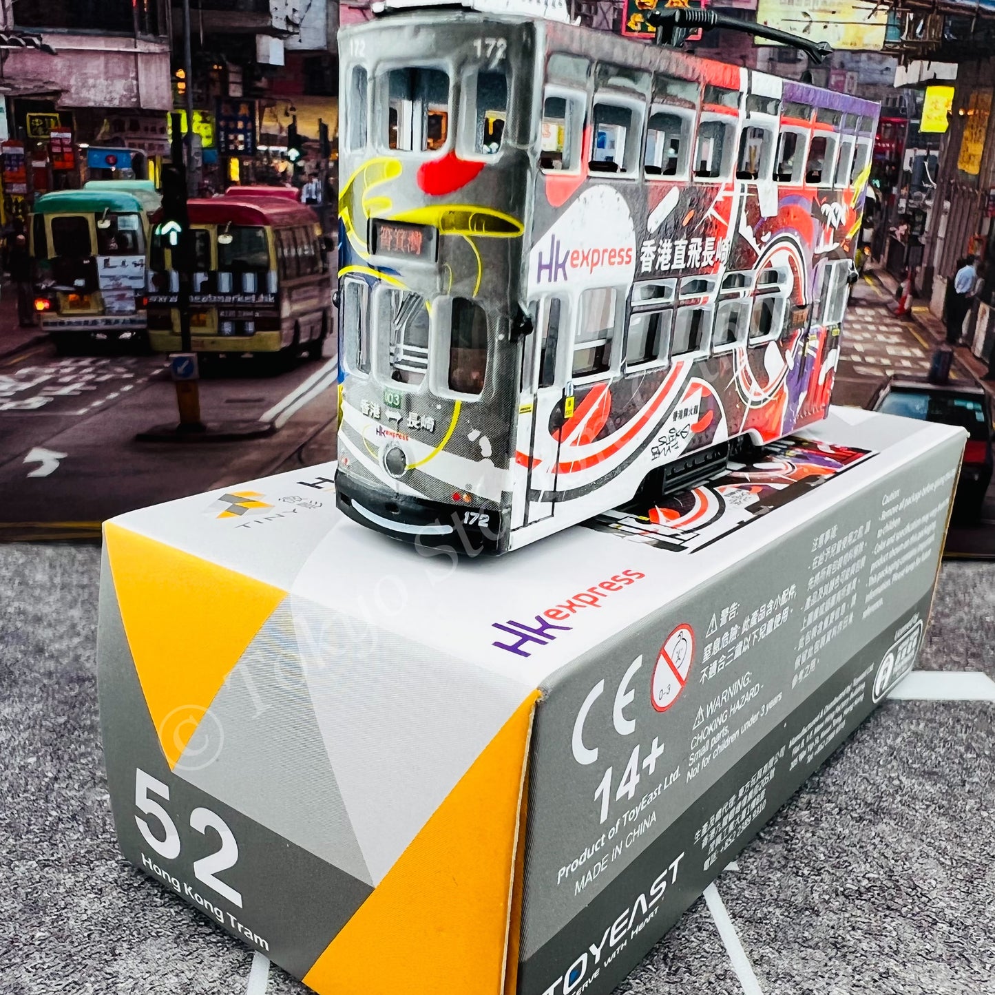 TINY 微影 52 Hong Kong Tram Nagasaki Route Livery 香港快運航空 (Shau Kei Wan 筲箕灣) ATC64767