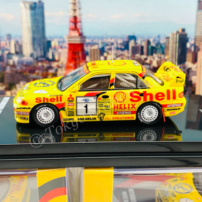 INNO64 1/64 MITSUBISHI LANCER EVOLUTION III #1  Neste 1000 Lakes Rally Finland 1995 Tommi Makinen / Seppo Harjanne IN64-EVO3-1KL95