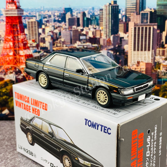 Tomytec Tomcia Limtied Vintage Neo 1/64 Nissan Laurel Twin Cam 24V Turbo Medalist Club S (Black) LV-N238a