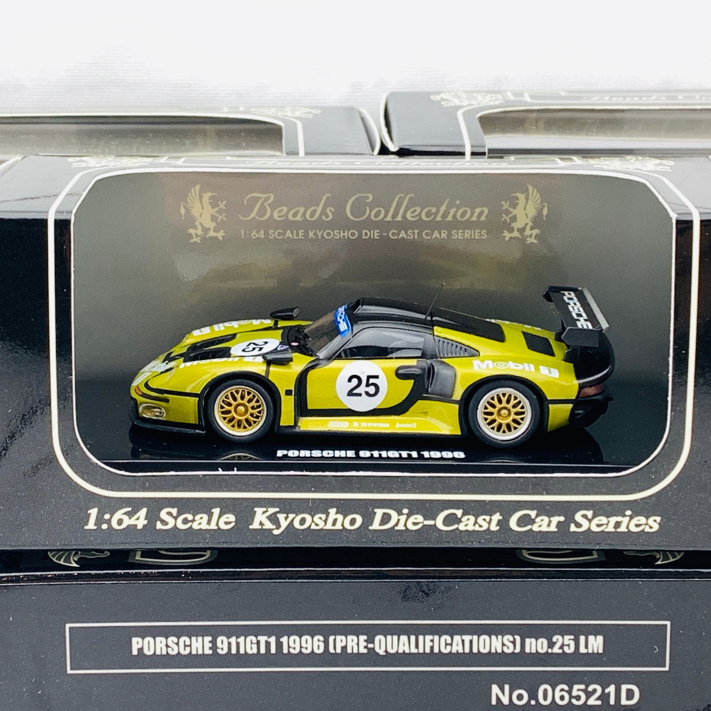 KYOSHO Beads Collection 1/64 Porsche 911 GT1 1996 Pre-Qualifications #25 LM 06521D